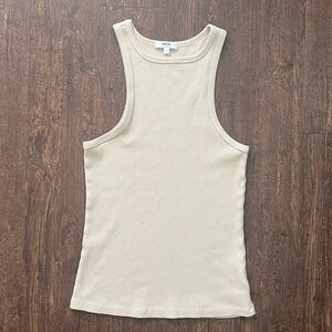 Agolde Beige Women Ribbed Tank Top